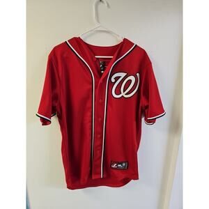 Bryce Harper #34 Washington Nationals Majestic MLB Red Baseball Jersey Mens M